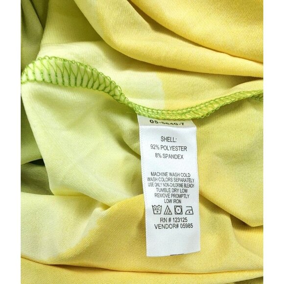 Rare Club Style Yellow Polyester Spandex Fitted Nightgown Leisure Dress Size 10 - Picture 8 of 8